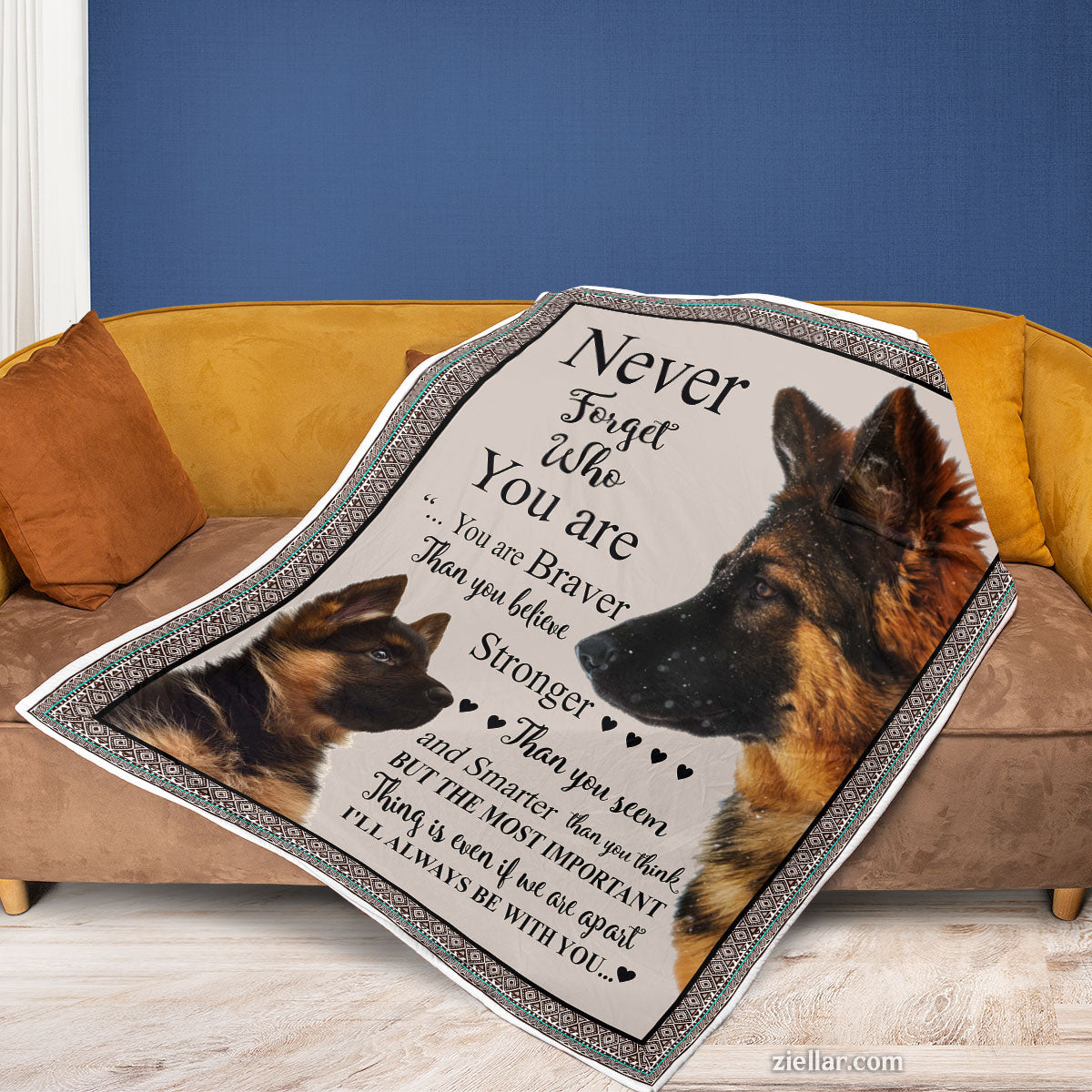 German Shepherd Dog Lover Quilt Blanket, Fleece Blanket Gift with Cute Pitbulls and Funny Sleep Quotes