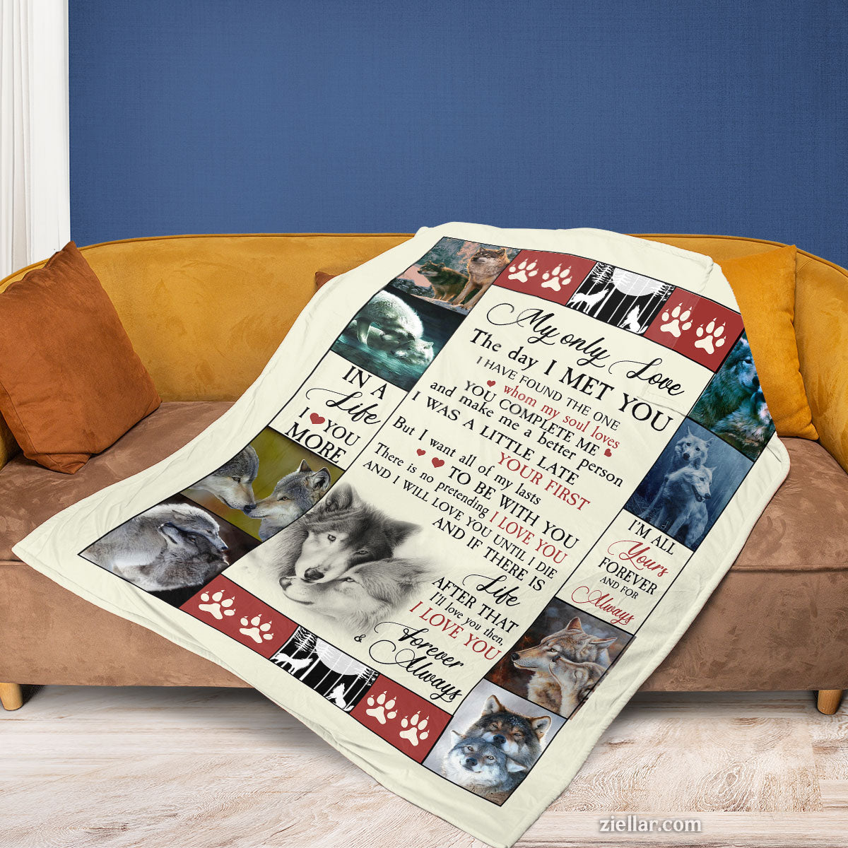 To My Only Love Quilt Blanket, Fleece Blanket Gift with Cats, Vintage Love Message, Custome Name