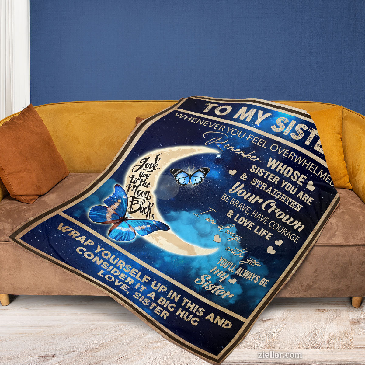 To My Sister Quilt Blanket, Fleece Blanket Gift of Encouragement, Custome Name Option