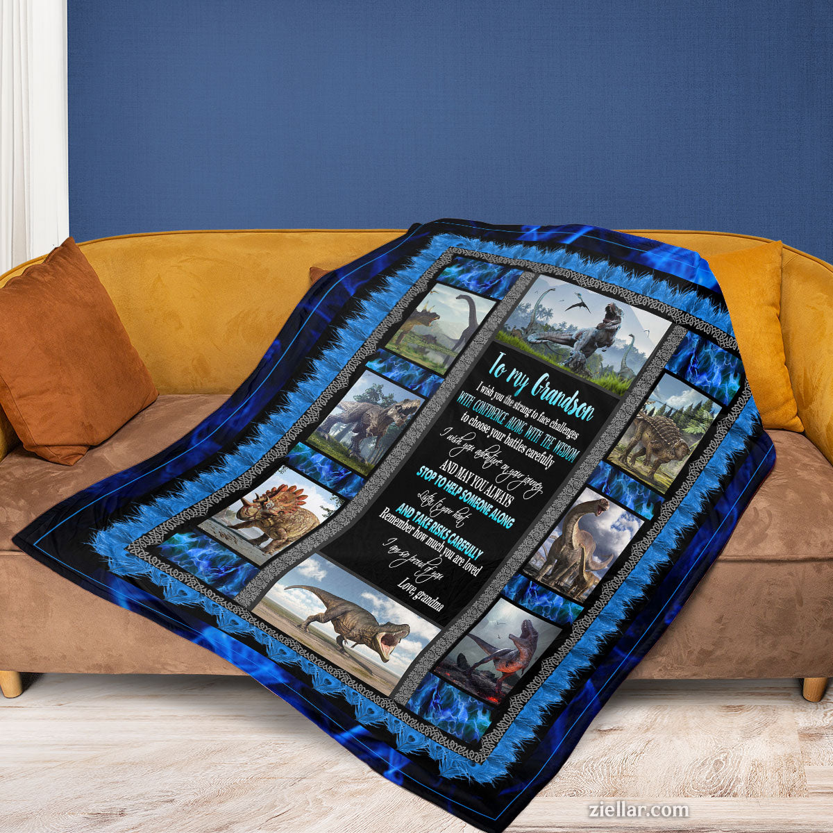 To My Husband Quilt Blanket, Fleece Blanket Romantic Sunset Scene Gift from Wife, Custome Name