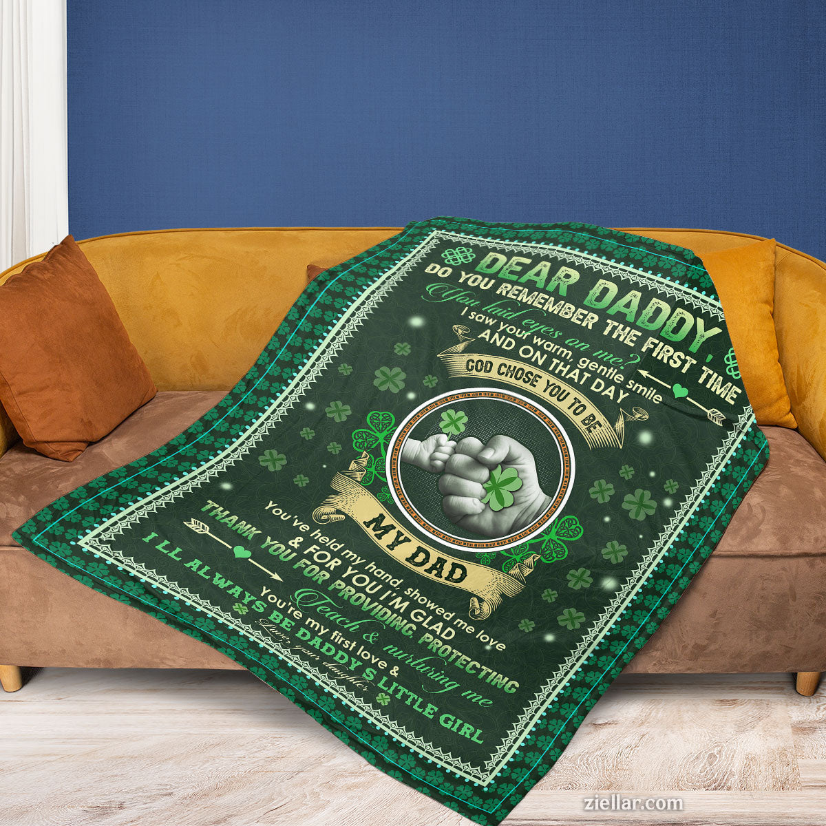 To My Dad Quilt Blanket, Fleece Blanket Baseball Gift for Father from Daughter, Custome Name