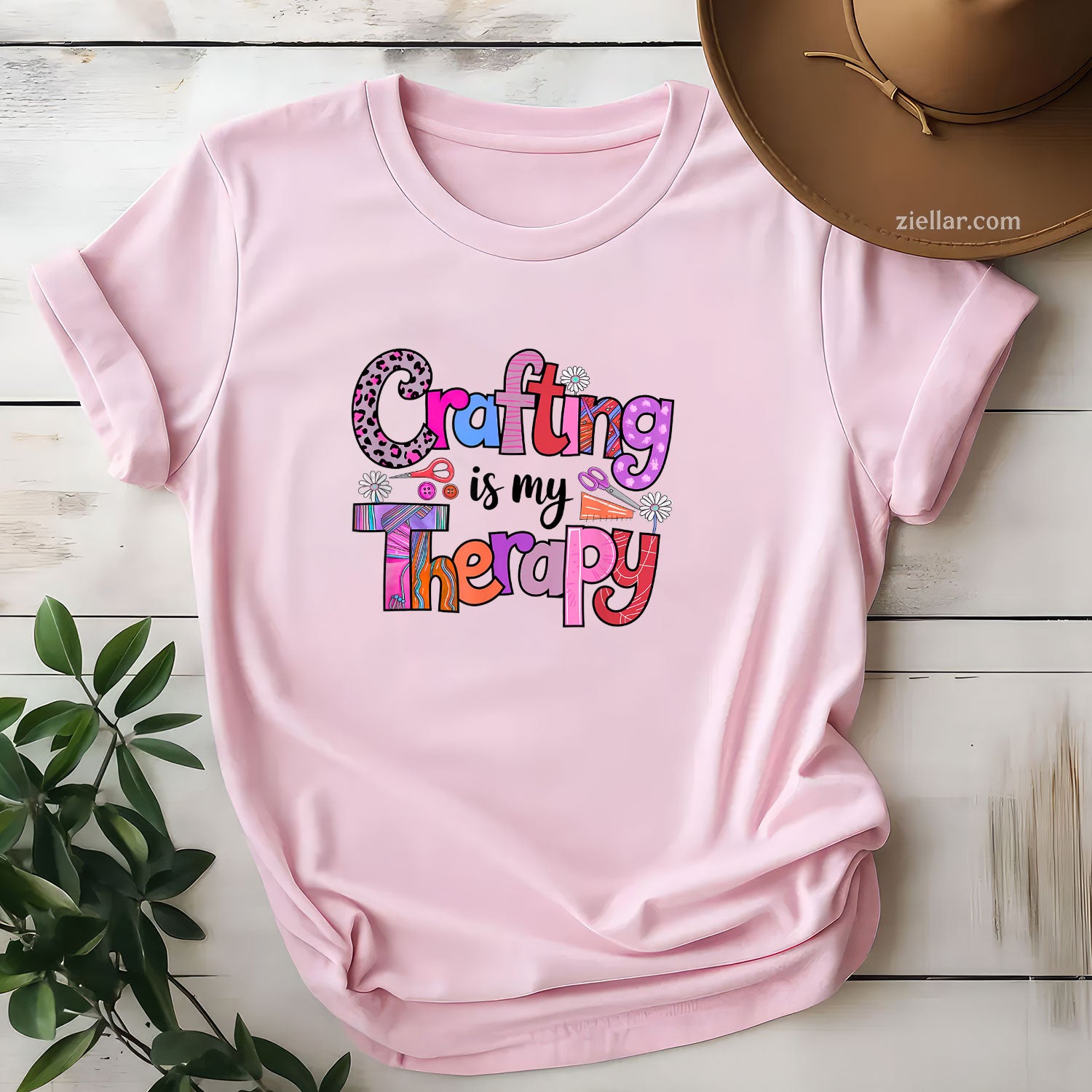 Crafting is my Therapy Tee and T-Shirt, Crafting is My Therapy Funny Creative T-Shirt Gift for Adults