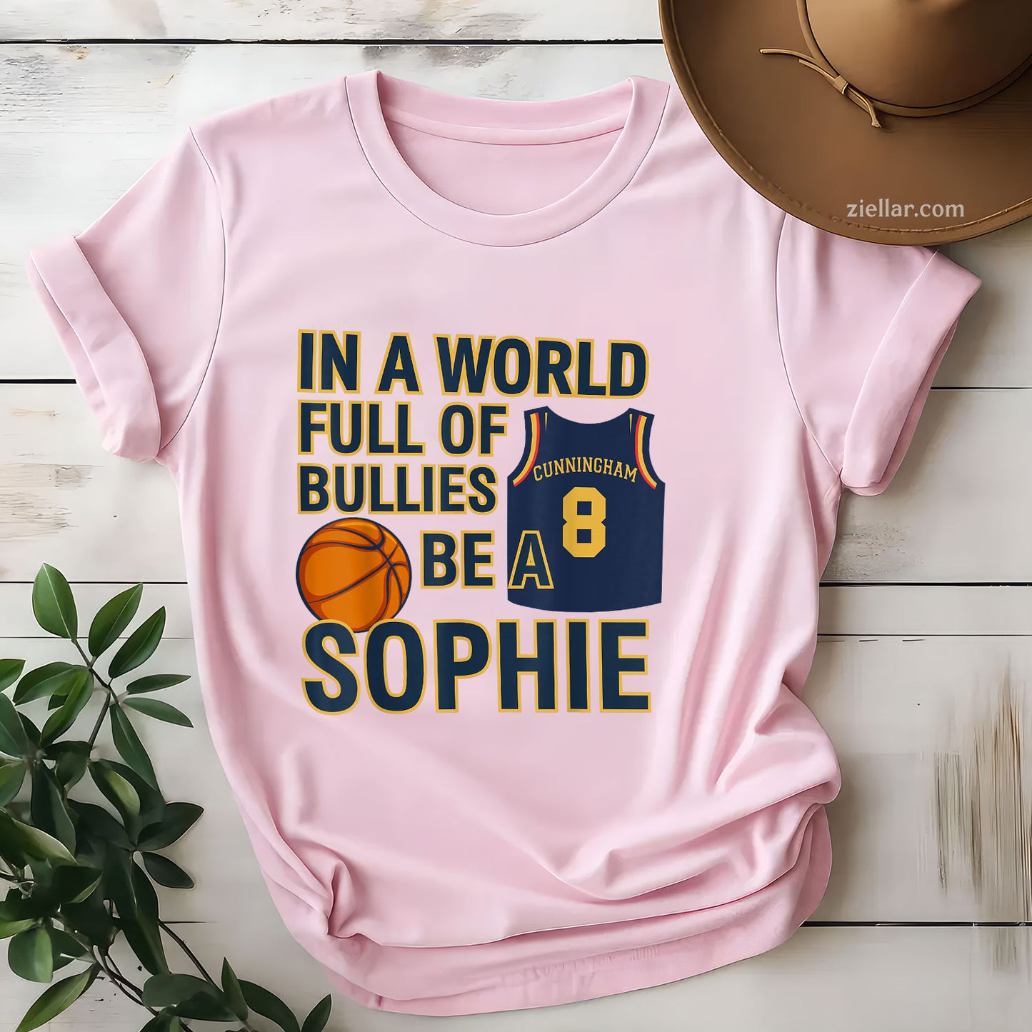 In a World Full of Bullies be a Sophie indianaa Feverr Tee and T-Shirt, Be a Sophie Anti-Bullying Empowerment T-Shirt for Adults