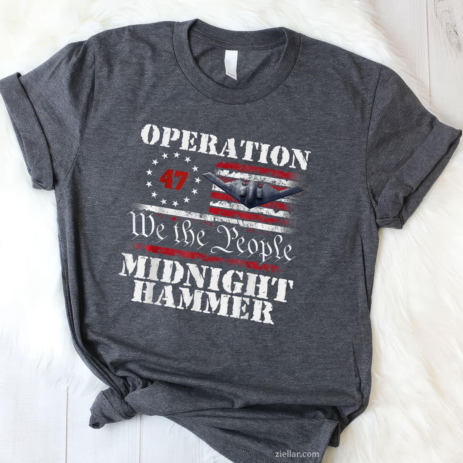 Midnight Hammer B-2 Stealth Jet Operation Midnight Hammer Tee and T-Shirt, Military Jet Tactical Midnight Hammer T-Shirt for Adults