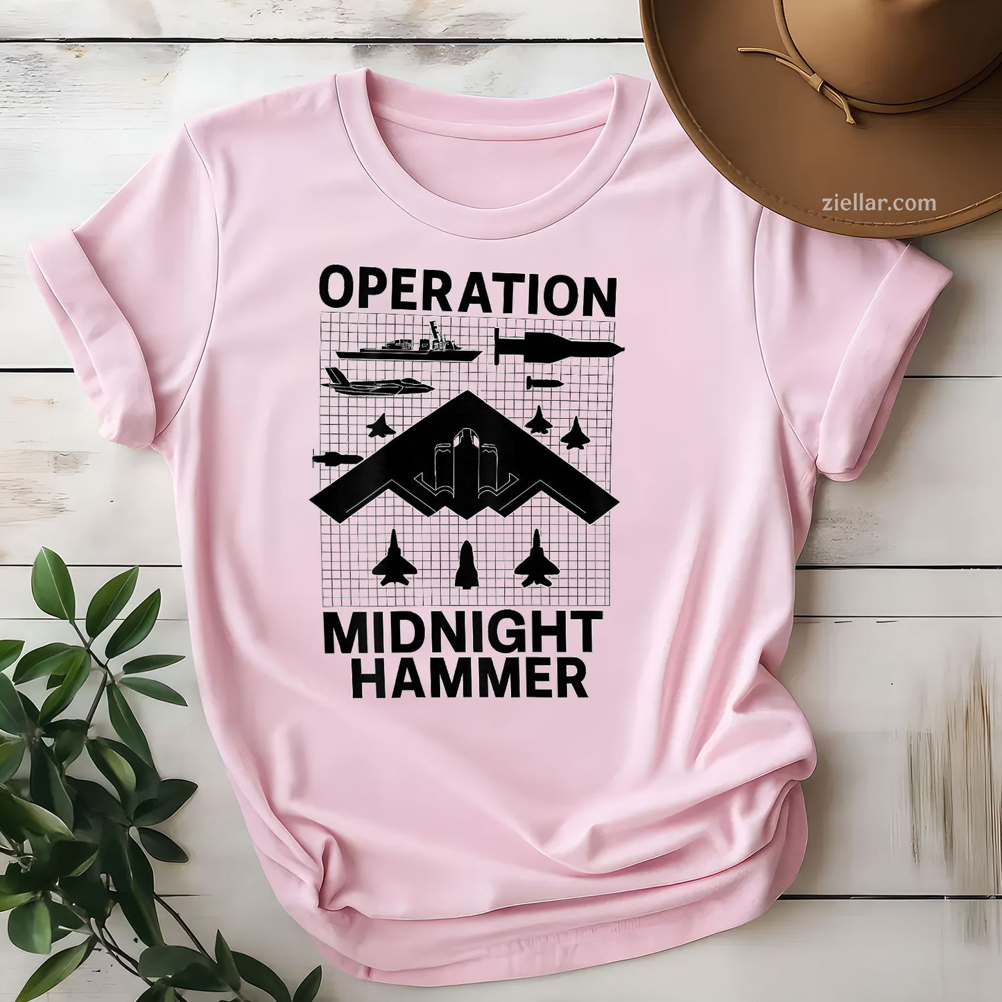 Operation Midnight Hammer Tee and T-Shirt, Military Jet Tactical Midnight Hammer T-Shirt for Adults