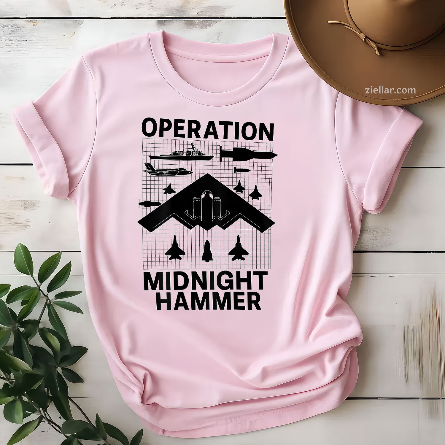 Operation Midnight Hammer Tee and T-Shirt, Military Jet Tactical Midnight Hammer T-Shirt for Adults