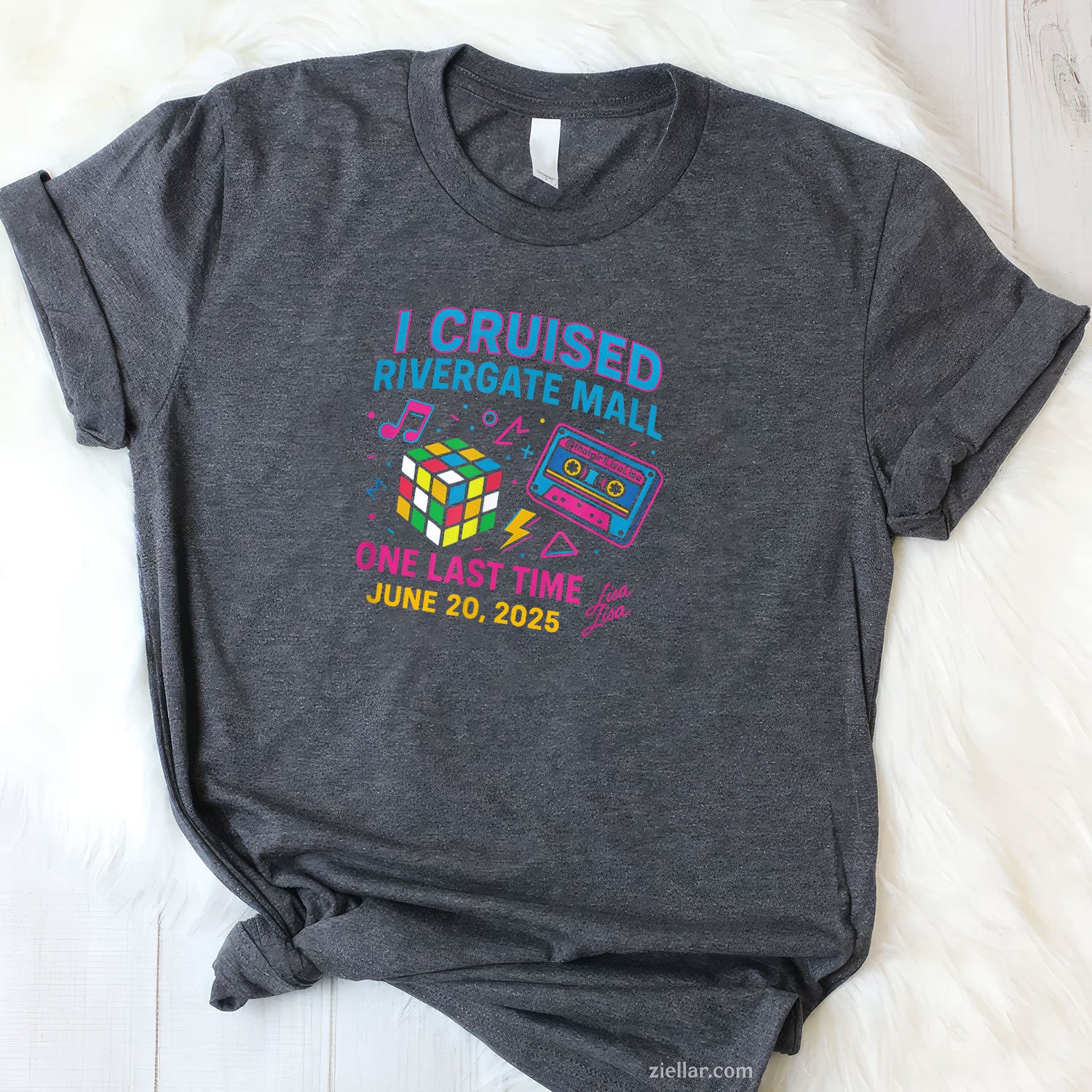 I Cruised The Mall One Last Time Rivergate 6_20_25 Lisa Lisa Tee and T-Shirt, Rivergate Nostalgic Mall Cruise T-Shirt for Adults