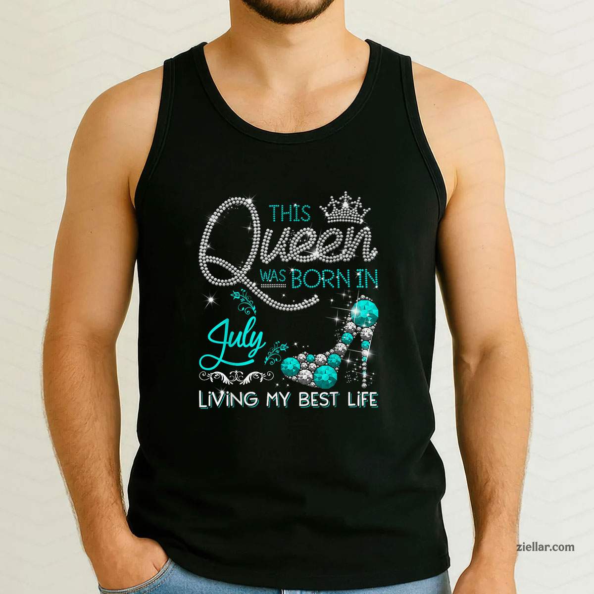 This Queen Was Born in July Living My best Life Gifts Tank Top Shirt