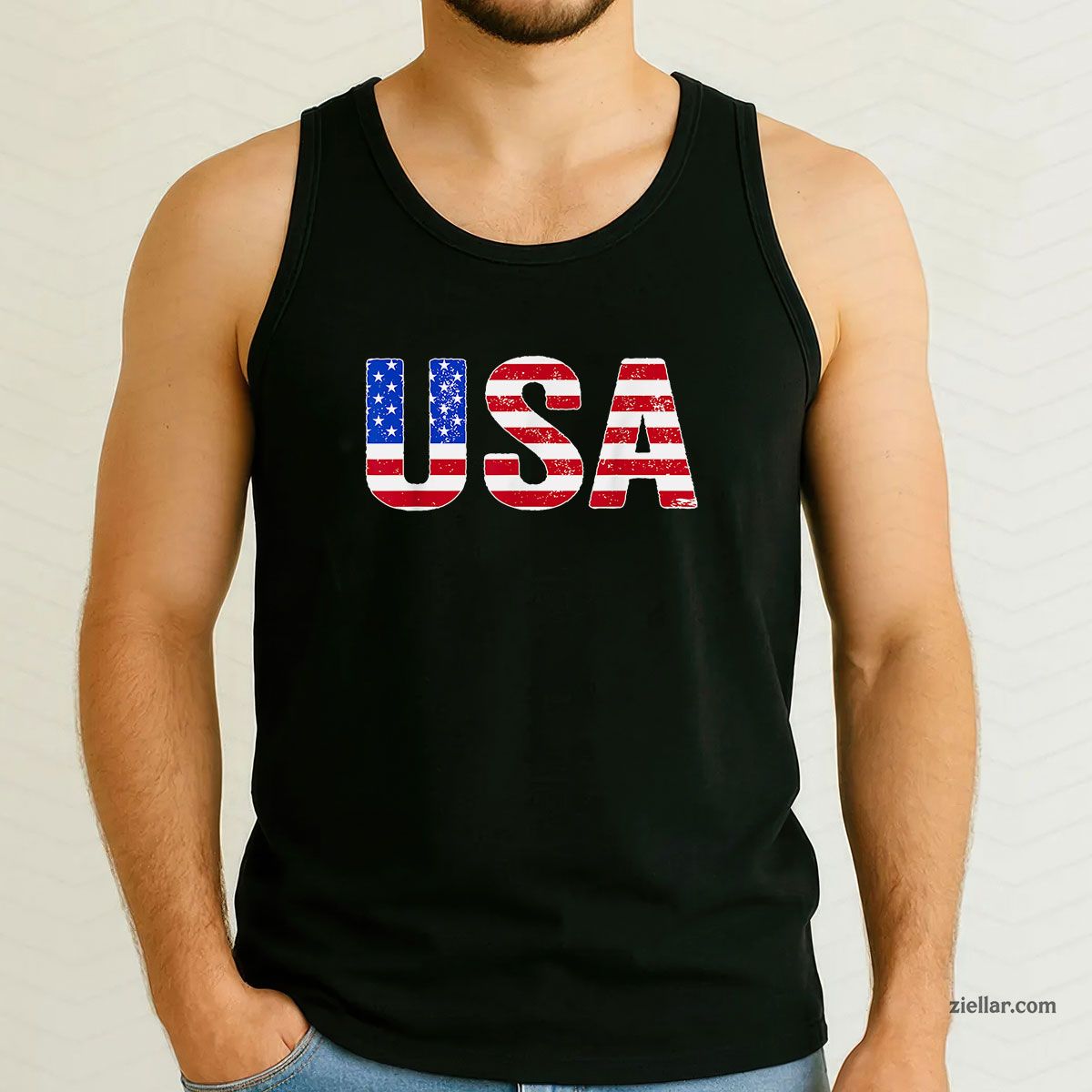 USA T Shirt Patriotic American Flag Men Women Kids July 4th Tank Top Shirt