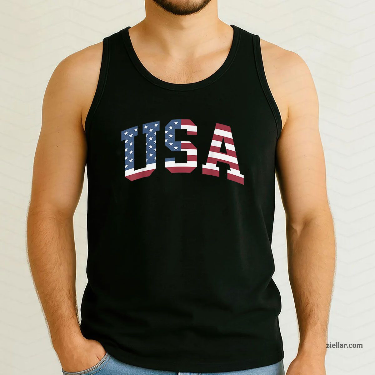 USA Shirt Women Men Patriotic American Flag 4th of July Tank Top Shirt Tee