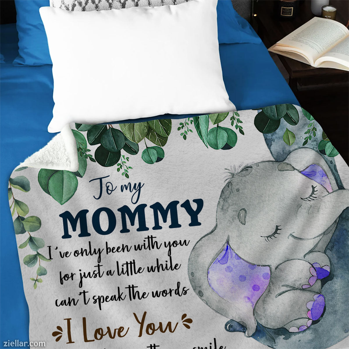 To My Mommy Quilt Blanket, Fleece Blanket Personalized Gift from Daughter or Son