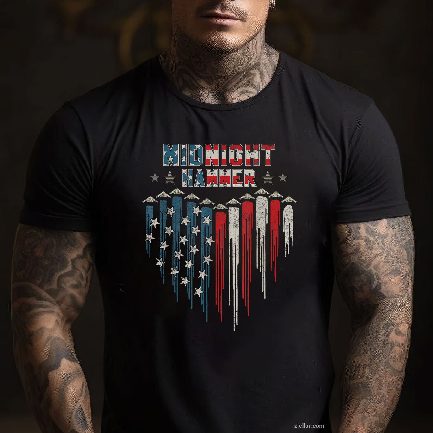 Operation Midnight Hammer Tee and T-Shirt, Military Jet Tactical Midnight Hammer T-Shirt for Adults Limited Edition