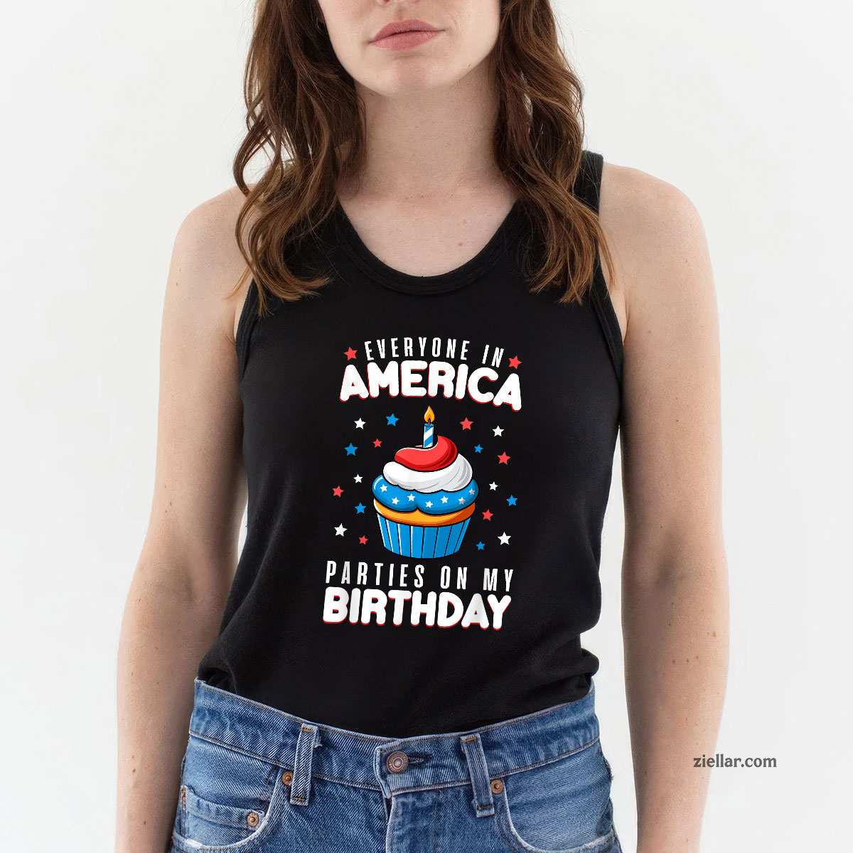4th of July Birthday Party Boy Girl Fourth BDay USA Tank Top Shirt