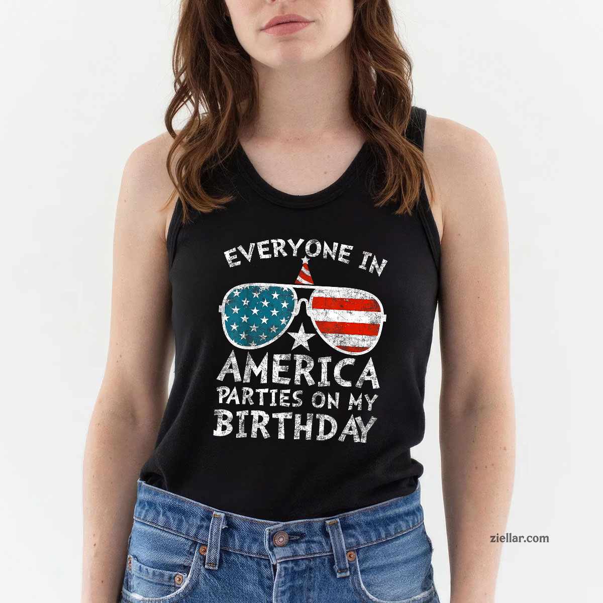 4th of July Birthday Party Boy Girl Fourth Tank Top Shirt, Patriotic USA Independence Day Gift