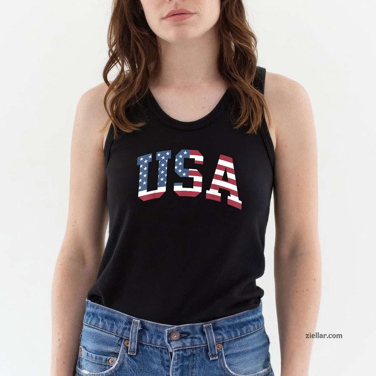 USA Shirt Women Men Patriotic American Flag 4th of July Tank Top Shirt Tee