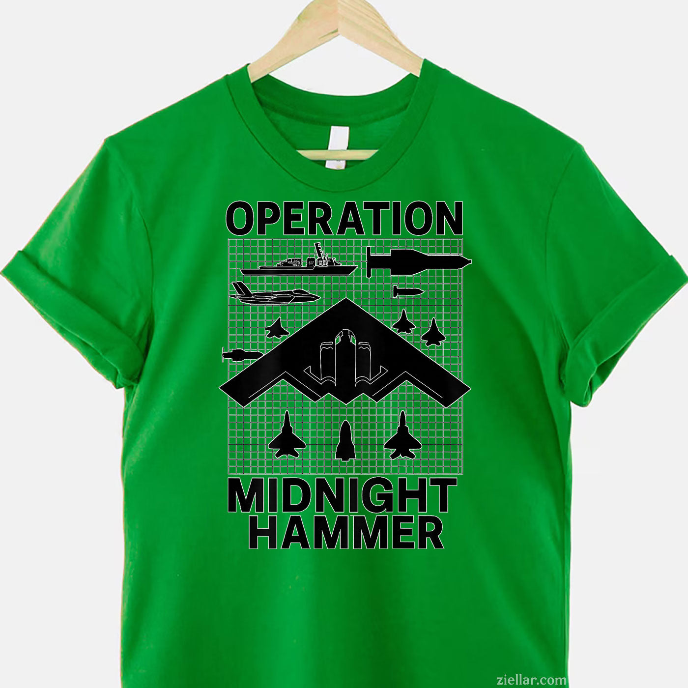 Operation Midnight Hammer Tee and T-Shirt, Military Jet Tactical Midnight Hammer T-Shirt for Adults