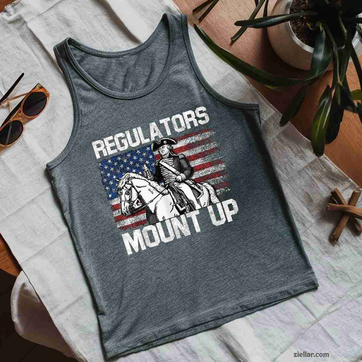 Funny Tank Top Shirt Tee for Men Women Unisex Patriotic USA Independence Day Design