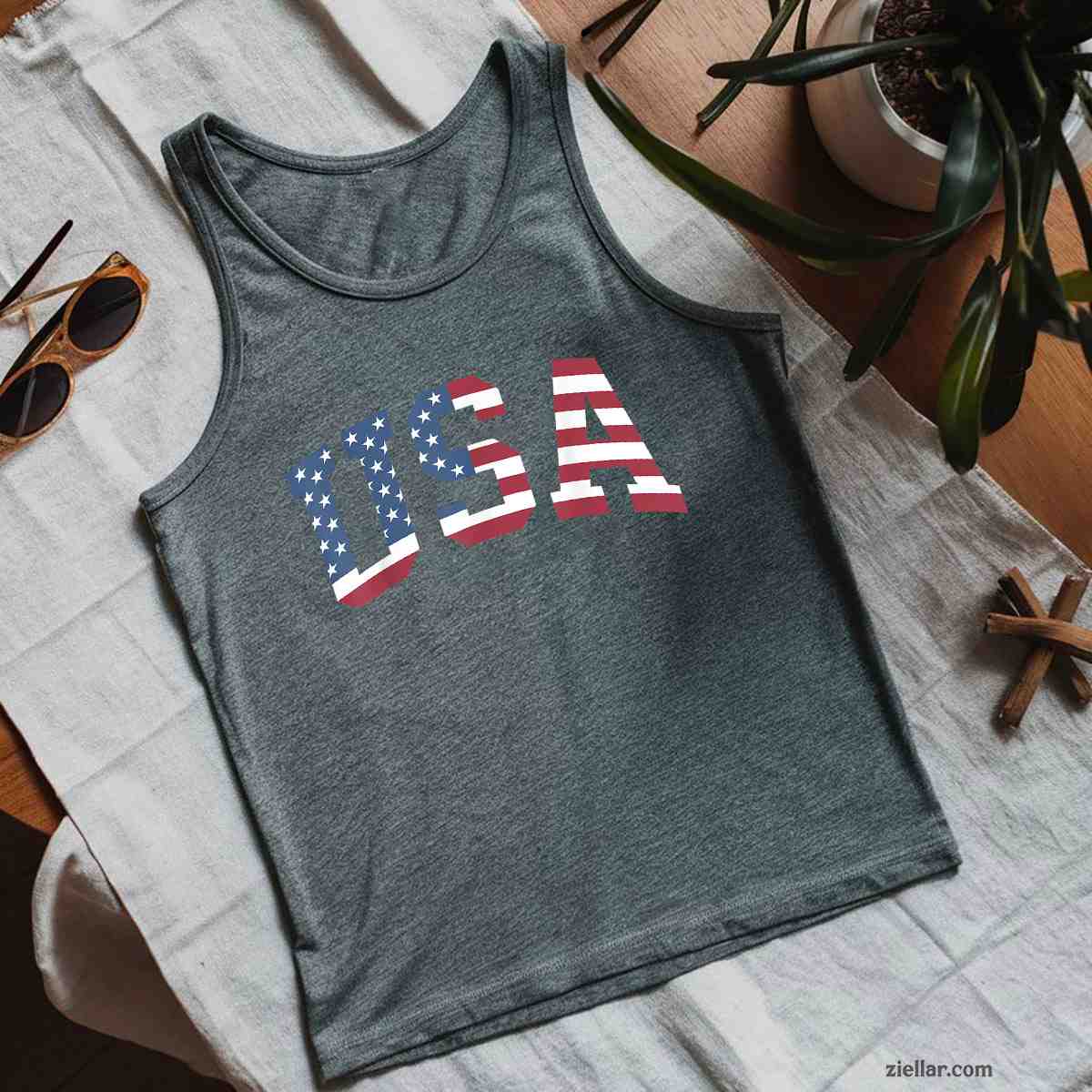 USA Shirt Women Men Patriotic American Flag 4th of July Tank Top Shirt Tee