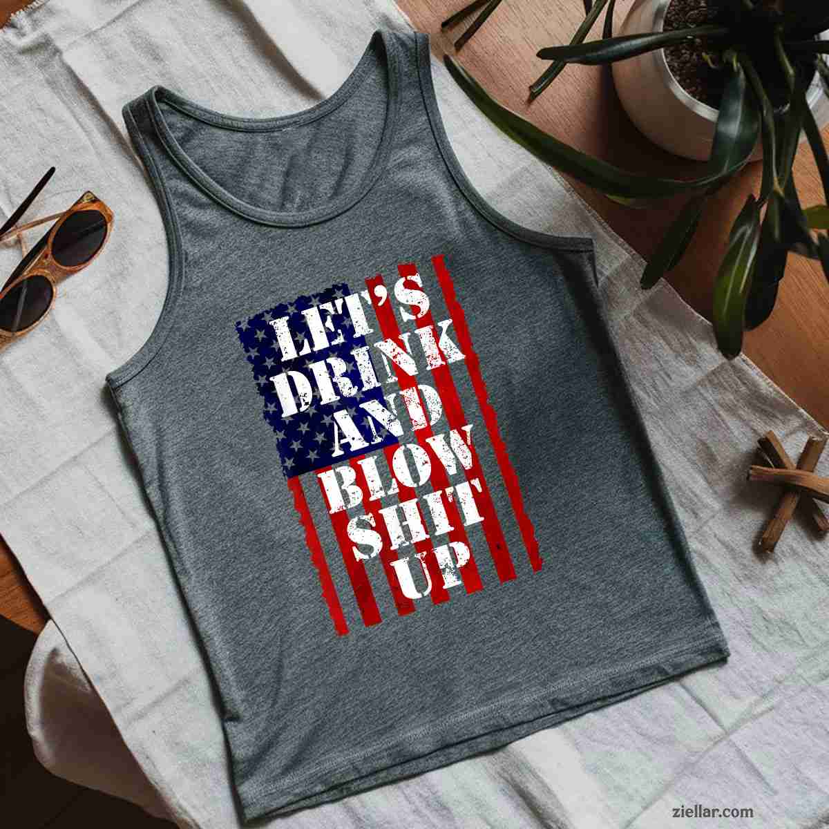 Funny Fireworks Shirts For Men Women Day Drinking 4th July Tank Top Shirt Tee