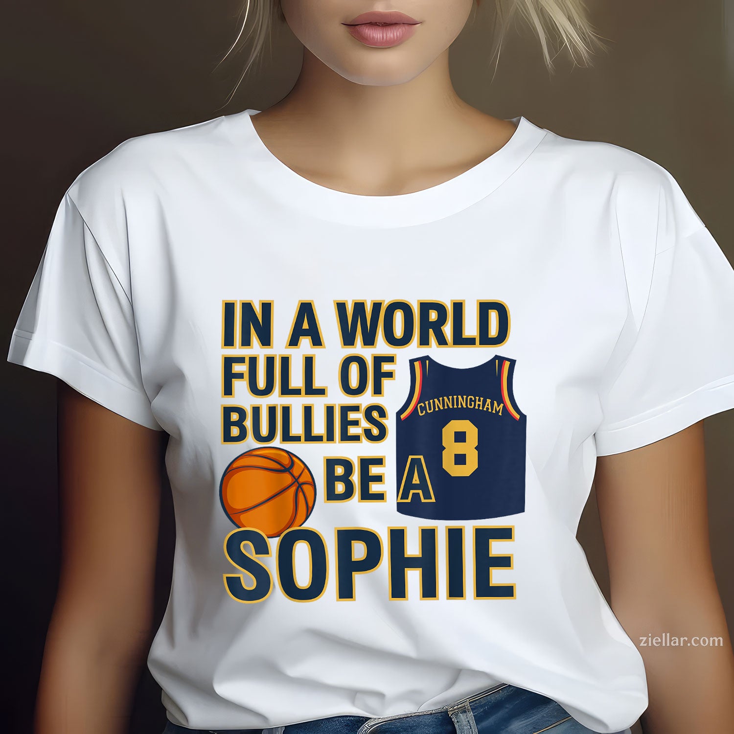In a World Full of Bullies be a Sophie indianaa Feverr Tee and T-Shirt, Be a Sophie Anti-Bullying Empowerment T-Shirt for Adults