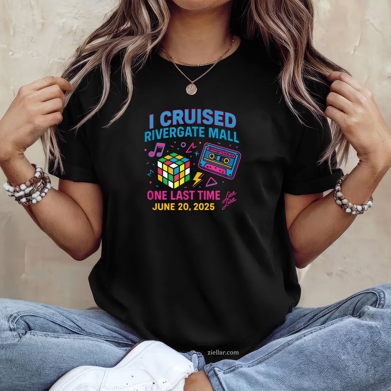 I Cruised The Mall One Last Time Rivergate 6_20_25 Lisa Lisa Tee and T-Shirt, Rivergate Nostalgic Mall Cruise T-Shirt for Adults