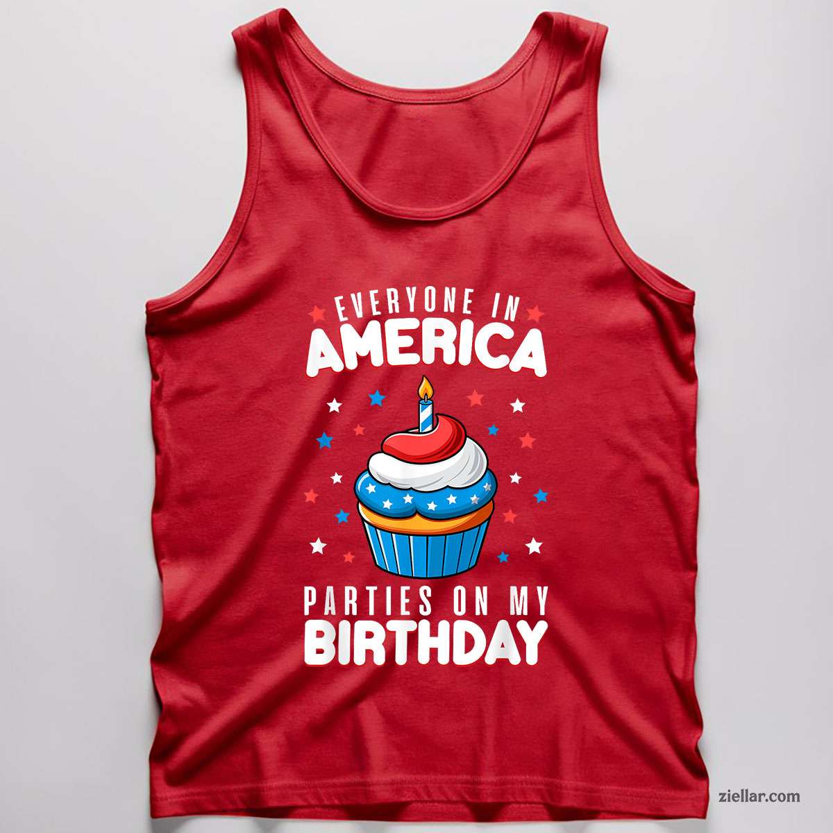 4th of July Birthday Party Boy Girl Fourth BDay USA Tank Top Shirt