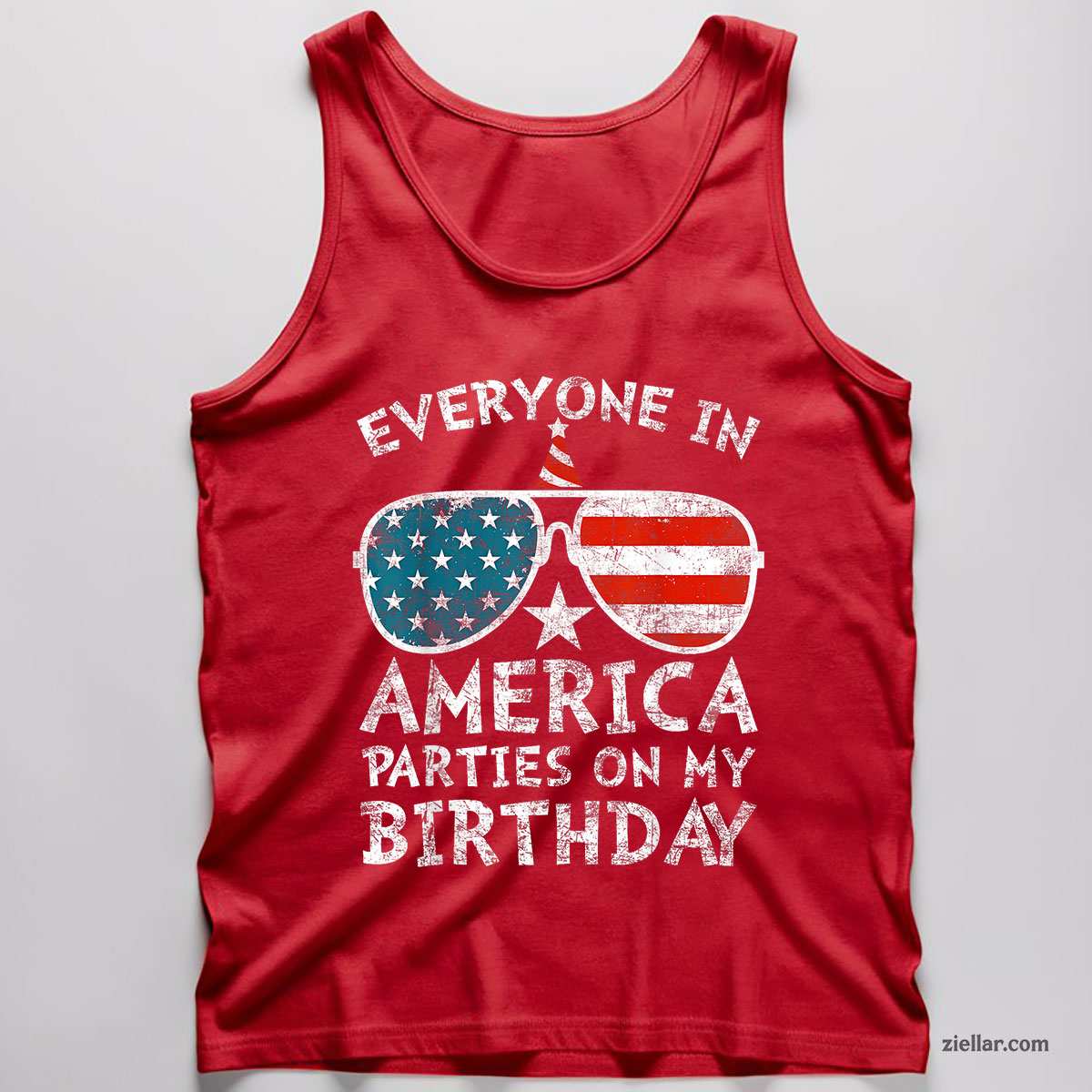 4th of July Birthday Party Boy Girl Fourth Tank Top Shirt, Patriotic USA Independence Day Gift