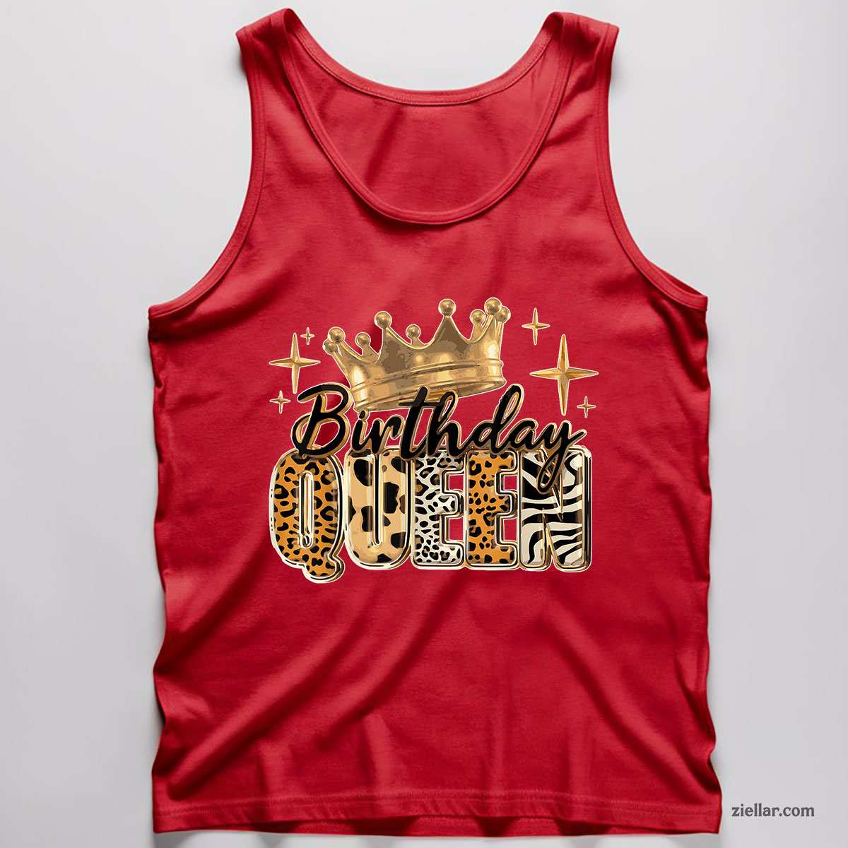 Birthday Queen Golden Crown American Afro Girls Women party Tank Top Shirt