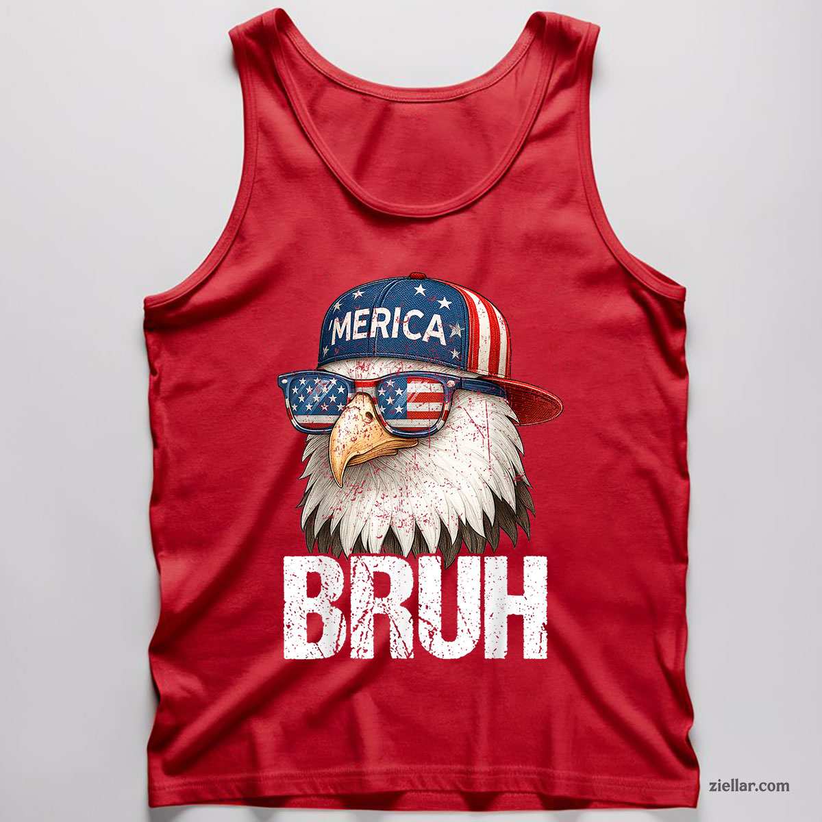 Bruh Fourth 4th Of July Eagle American Patriotic Mens Tank Top Shirt Tee