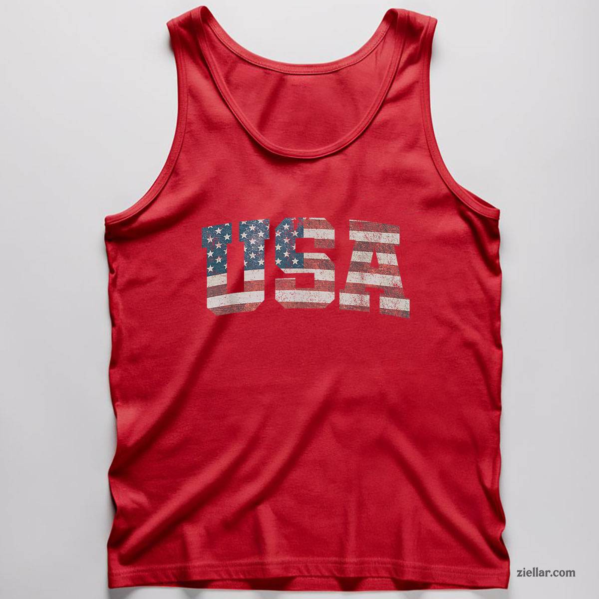 USA US Flag Patriotic 4th of July America Tank Top Shirt Tee for Men Women Unisex