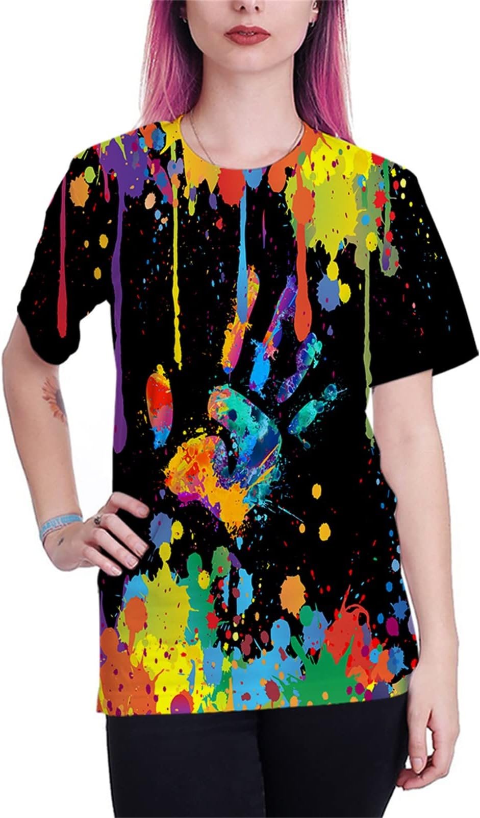 3D Fashion Tee Shirt for Adults, Unisex Casual Printed T-Shirt with Unique Summer Style