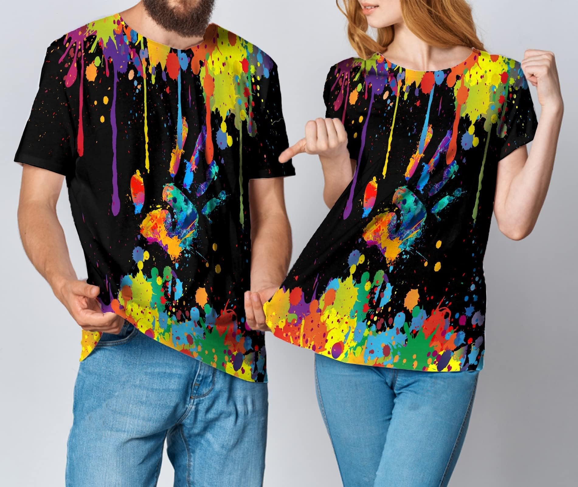 3D Fashion Tee Shirt for Adults, Unisex Casual Printed T-Shirt with Unique Summer Style