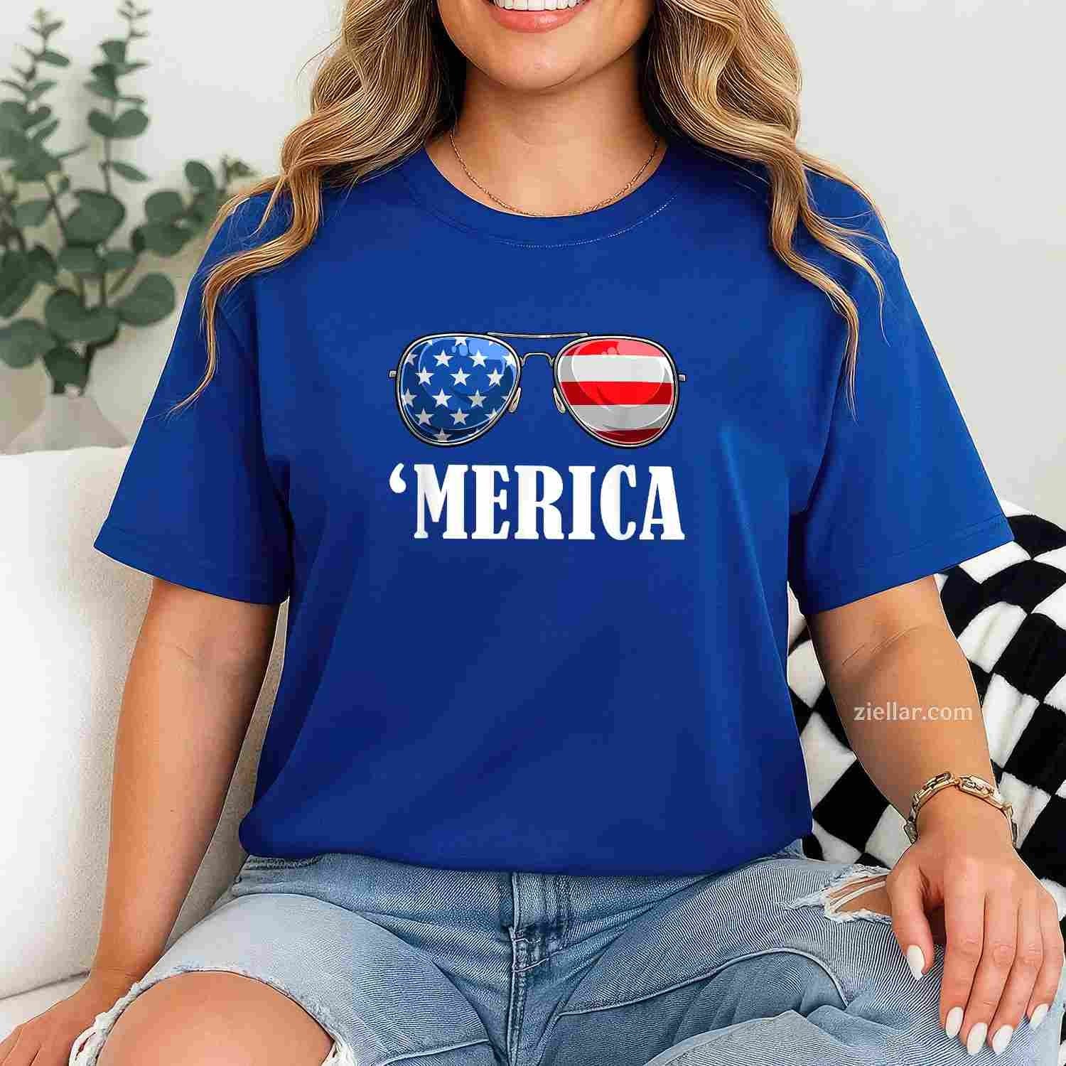 4th July America Independence Day Patriot USA Mens & Womens T-Shirt Tee