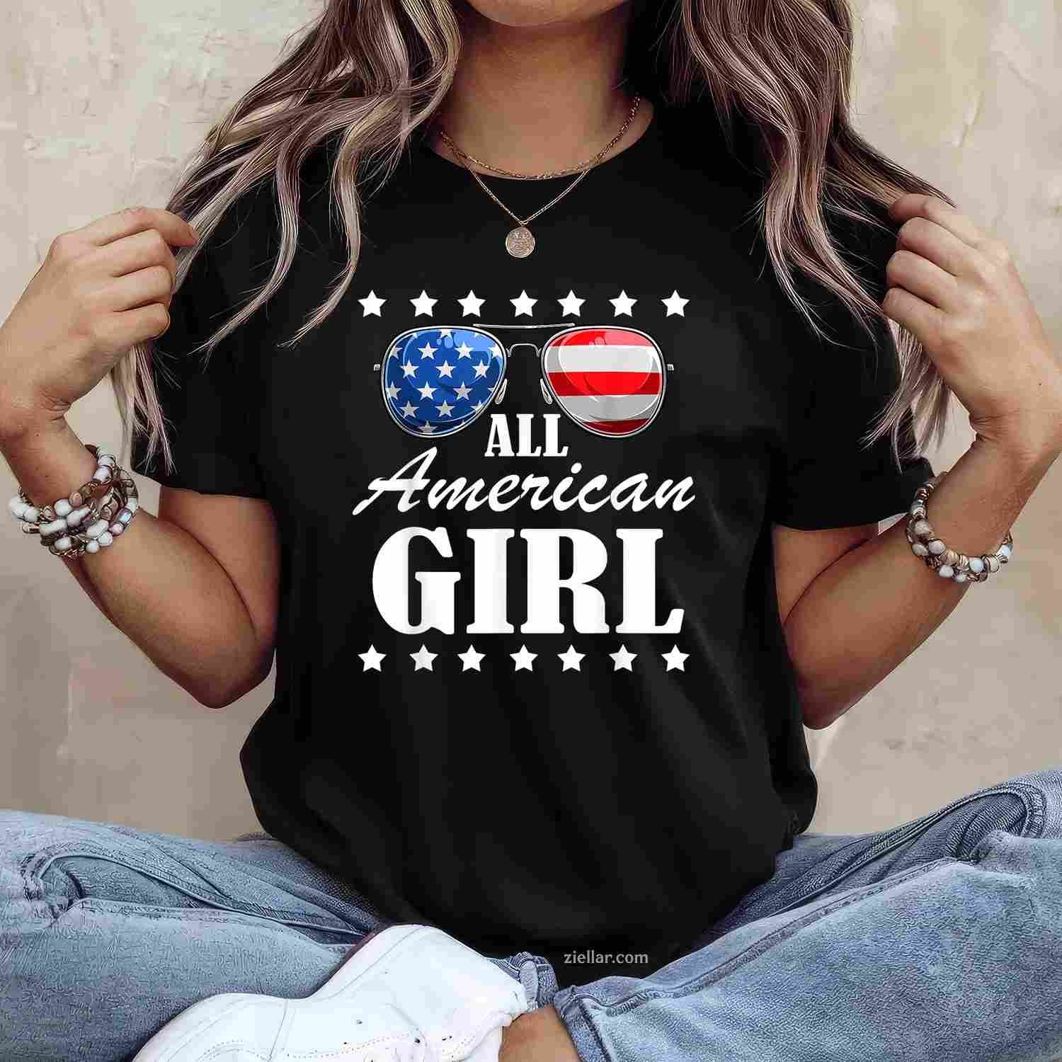 4th July America Independence Day Patriot USA Womens & T-Shirt Tee