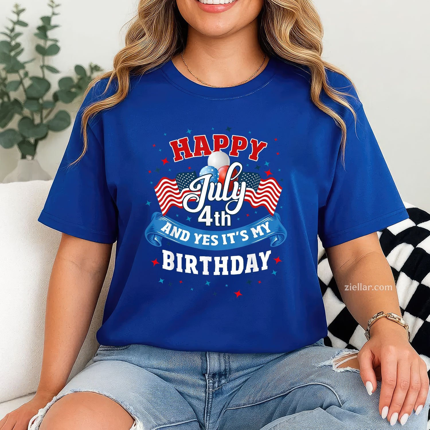 4th of July Birthday Shirt American Flag