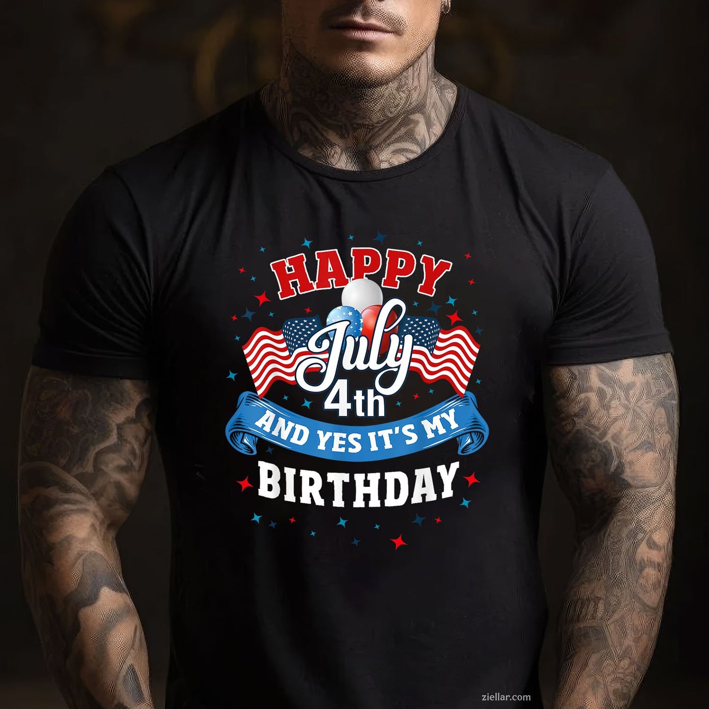 4th of July Birthday Shirt American Flag