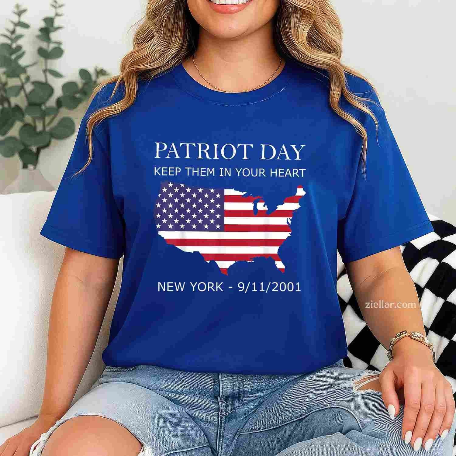 9_11_2001 Memorial Quote USA Flag Patriots Day T-Shirt Tee for Men Women Adults Unisex