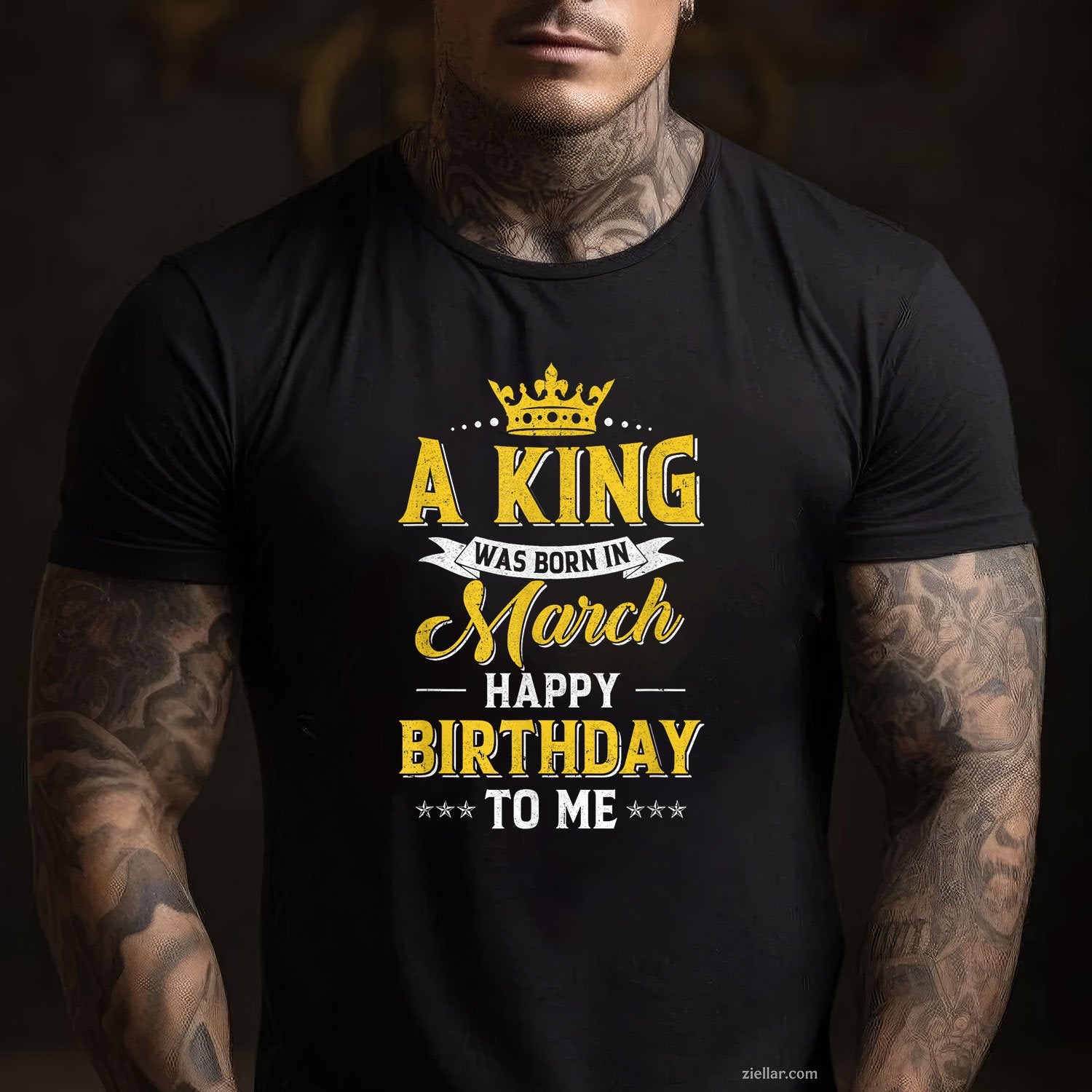 A King Was Born in March Tee and T-Shirt, Happy Birthday to Me T-Shirt for Men Adults