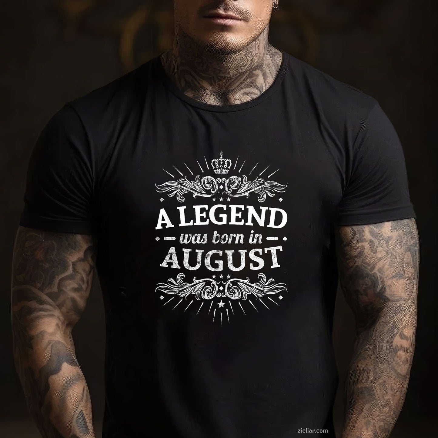 A Legend Was Born in August Tee and T-Shirt, Birthday Gift T-Shirt for Men and Women Adults