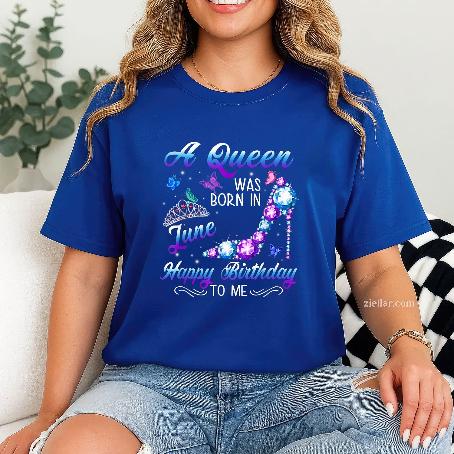 A Queen Was Born In June Funny Cute Birthday