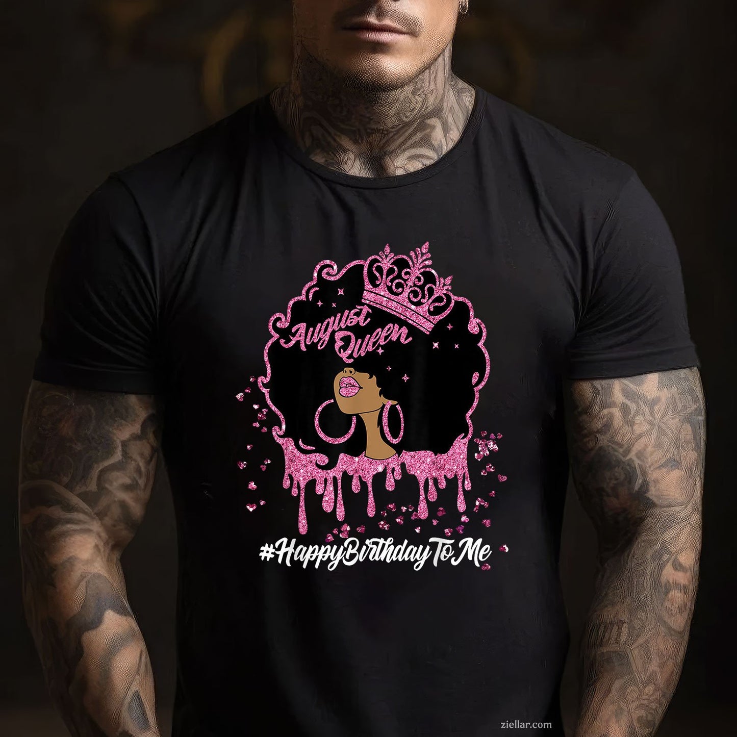 A Queen Was Born in August Tee and T-Shirt, Birthday T-Shirt Gift for Proud August Women