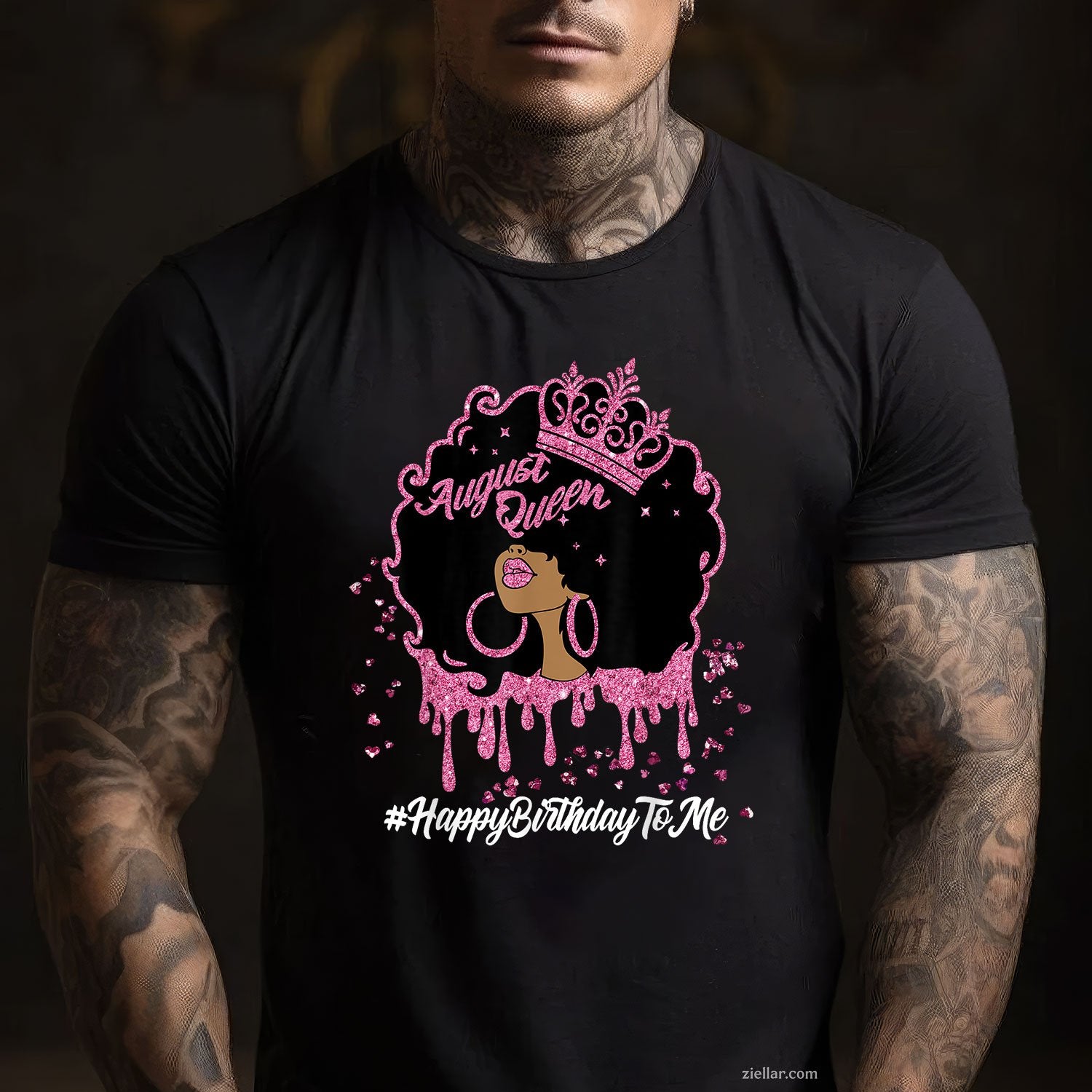 A Queen Was Born in August Tee and T-Shirt, Birthday T-Shirt Gift for Proud August Women