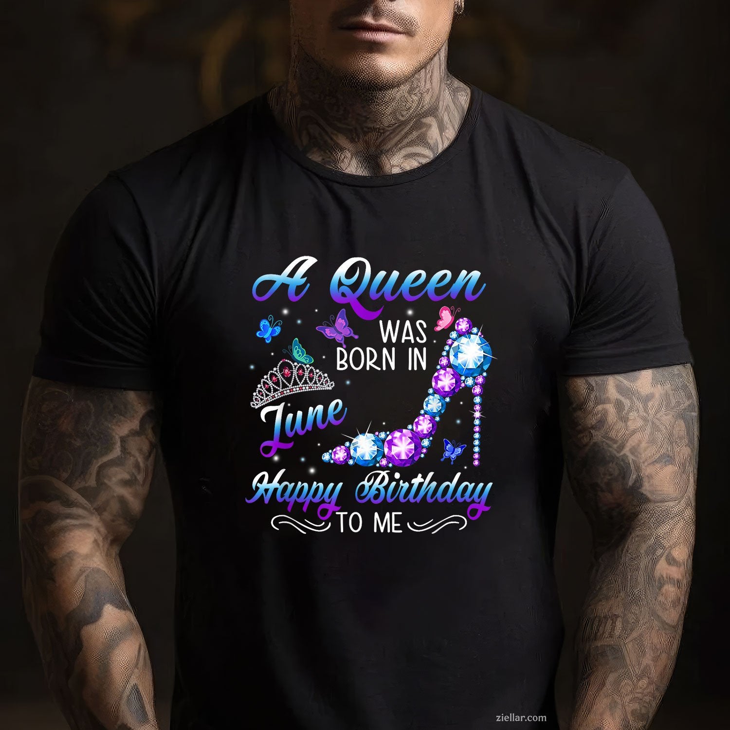 A Queen Was Born In June Funny Cute Birthday