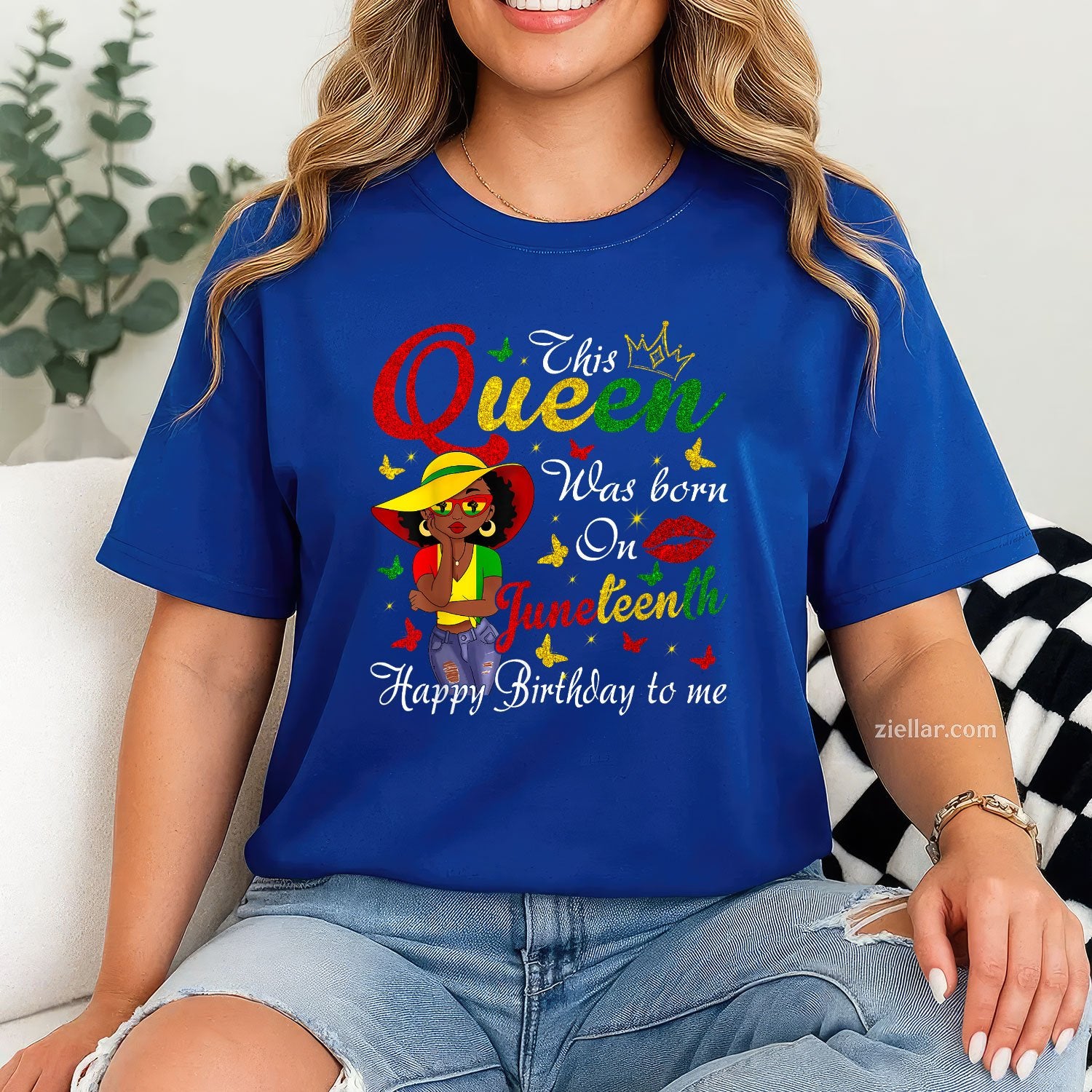 African American Black Queen Happy Birthday Juneteenth TShirt Unisex Adult