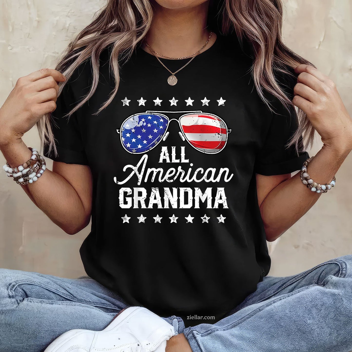 All American Grandma 4th of July Family Matching
