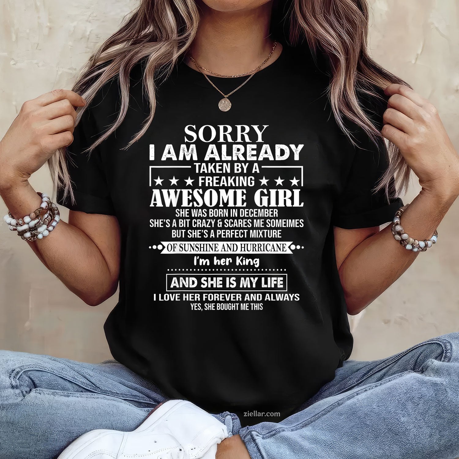 Already Taken by Awesome December Girl Tee and T-Shirt, Funny Love Gift T-Shirt for Men Adults
