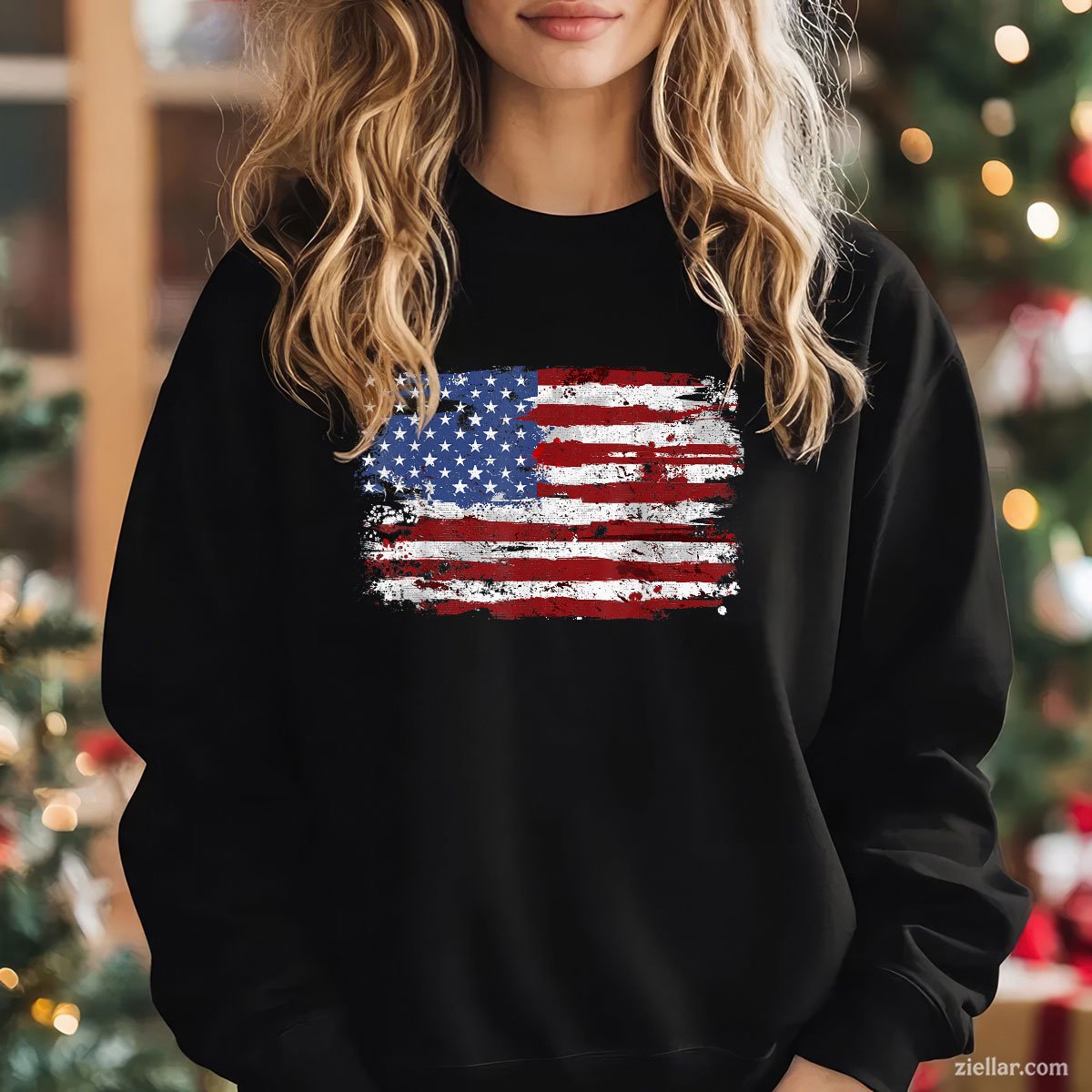 American Flag USA United States of America US 4th July Sweatshirt