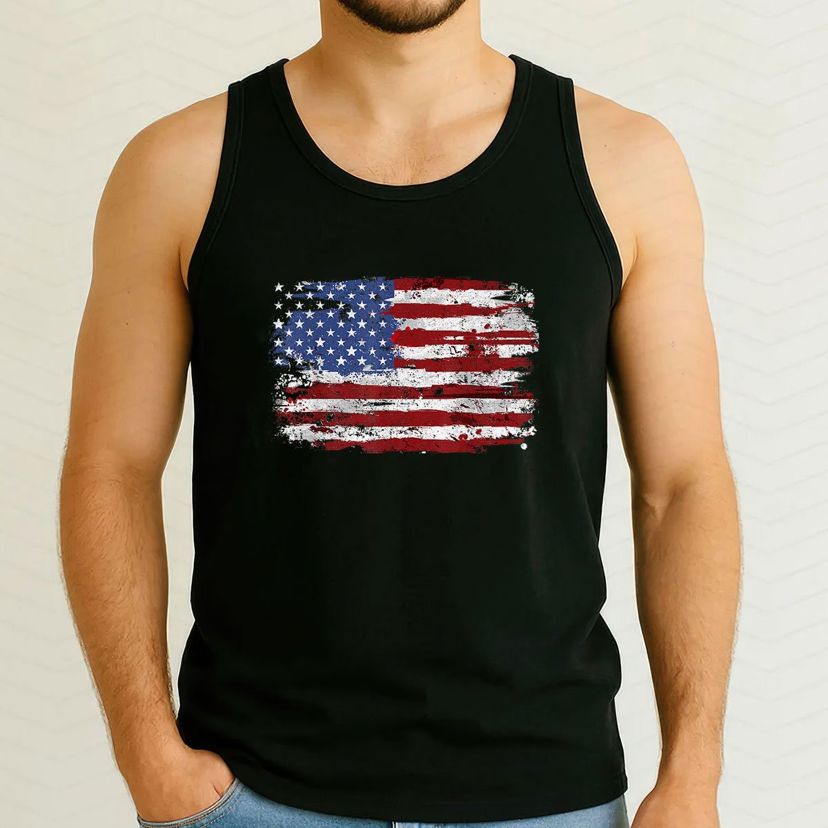 American Flag USA United States of America US 4th July Tank Top Shirt
