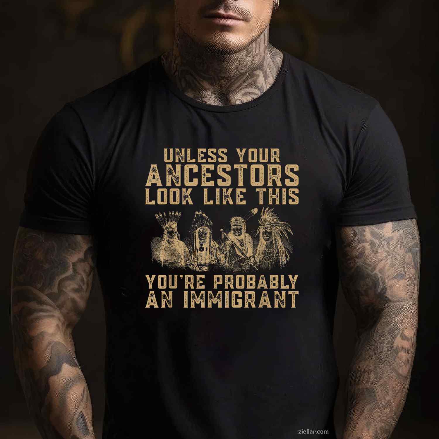 American Indian_ You'Re Probably An Immigrant T-Shirt And Tee For Adults