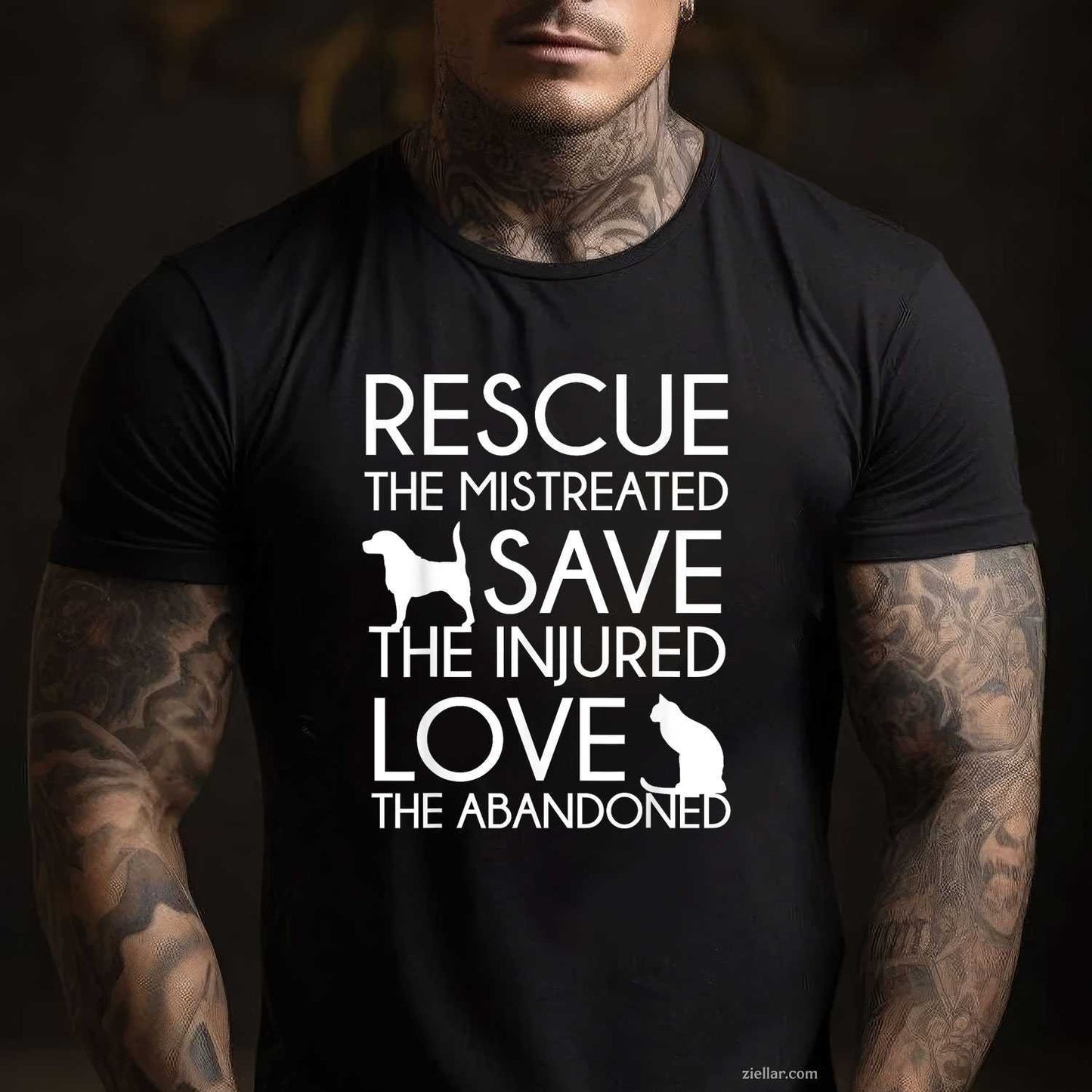Animal Rescue Gift - Saving Animals T-Shirt, Dog Lover Vintage Graphic Tee For Men Women Adults